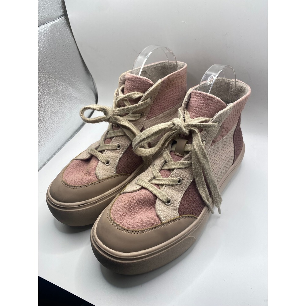 Rocket Dog‎ High Top Sneakers Casual Pink Tan Shoes Size 7.5